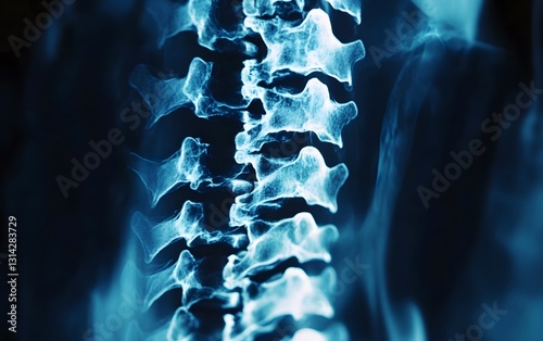 50. A spine X-ray showing lumbar stenosis photo