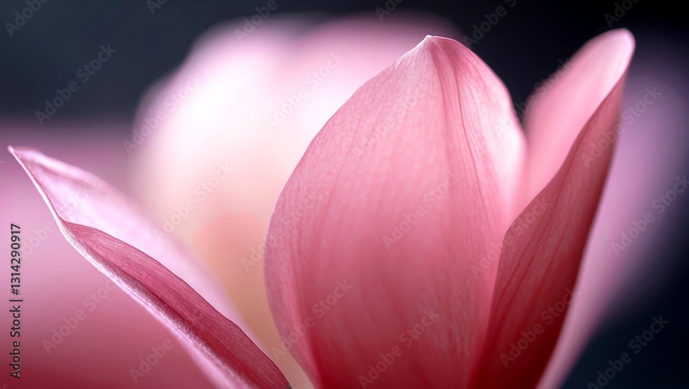Dreamy pink flower petal with gradient transition Dreamy pink flower petal with gradient transition