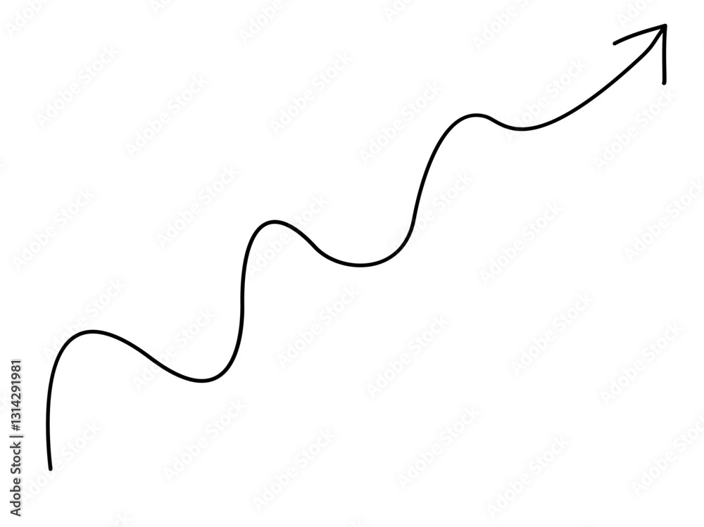 Curved and spiral arrows fine line, curved arrows handmade, arrows illustrations Curved and spiral arrows fine line, curved arrows handmade, arrows illustrations