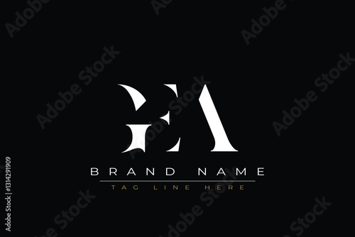 GEA abstract letter logo design. This logo is designed by three abstract letters.