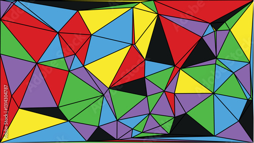 Abstract Geometric Triangle Background Colored