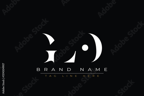 GLP abstract letter logo design. This logo is designed by three abstract letters.