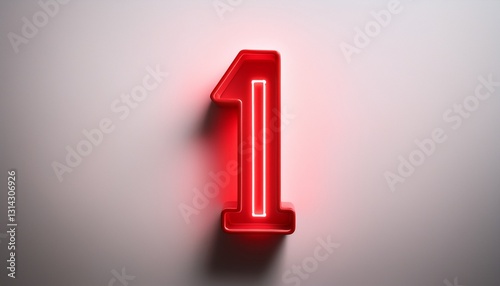 붉은색 네온 스타일의 '!' 기호가 빛나는 배경화면