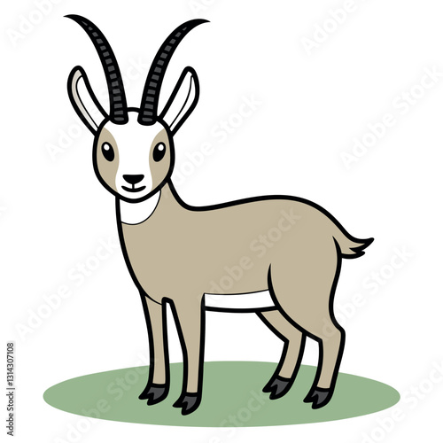 A digital illustration-of-a-chamois.
