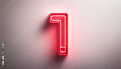 붉은색 네온 스타일의 '!' 기호가 빛나는 배경화면