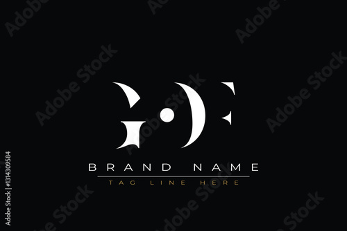 Obraz na plátně GOF abstract letter logo design