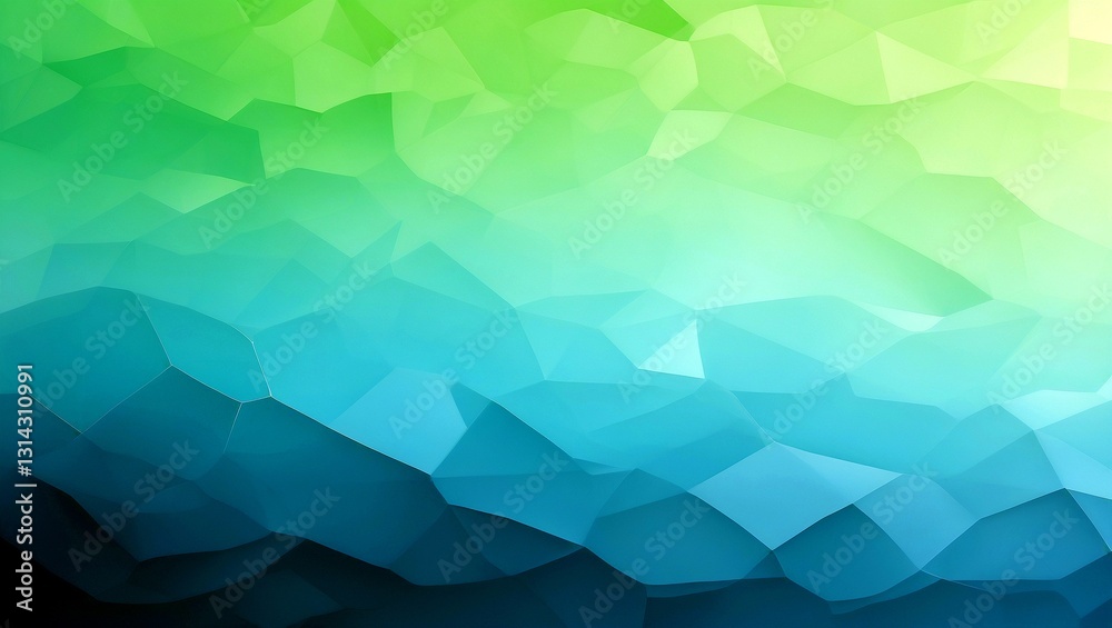 Fototapeta premium Gentle gradient from light green to deep blue