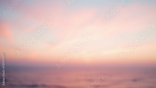 Wallpaper Mural Serene blurred sunset sky with soft pink gradient horizon colors ocean Torontodigital.ca
