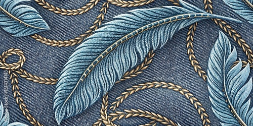 Denim Texture Tilt-Shift Photography, Blue Jeans Background, Fabric Detail