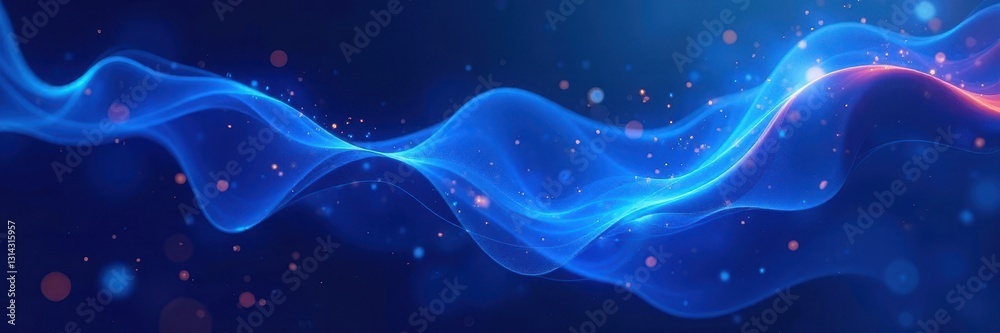 Fototapeta premium Abstract geometric shapes, electric blue hues, lines, sci-fi, abstract