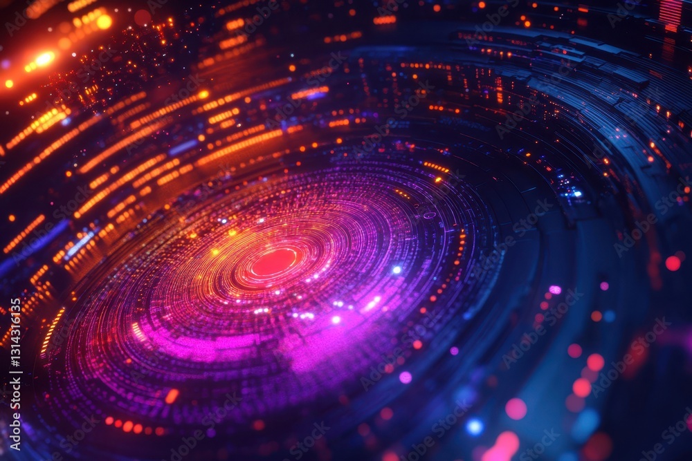 Abstract data flow technology background with circular energy stream. Futuristic data visualization for cyberspace, big data and information transmission. Abstract data flow technology background with circular energy stream. Futuristic data visualization for cyberspace, big data and information transmission.