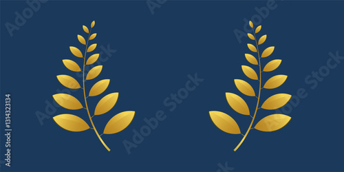 Golden laurel wreath.