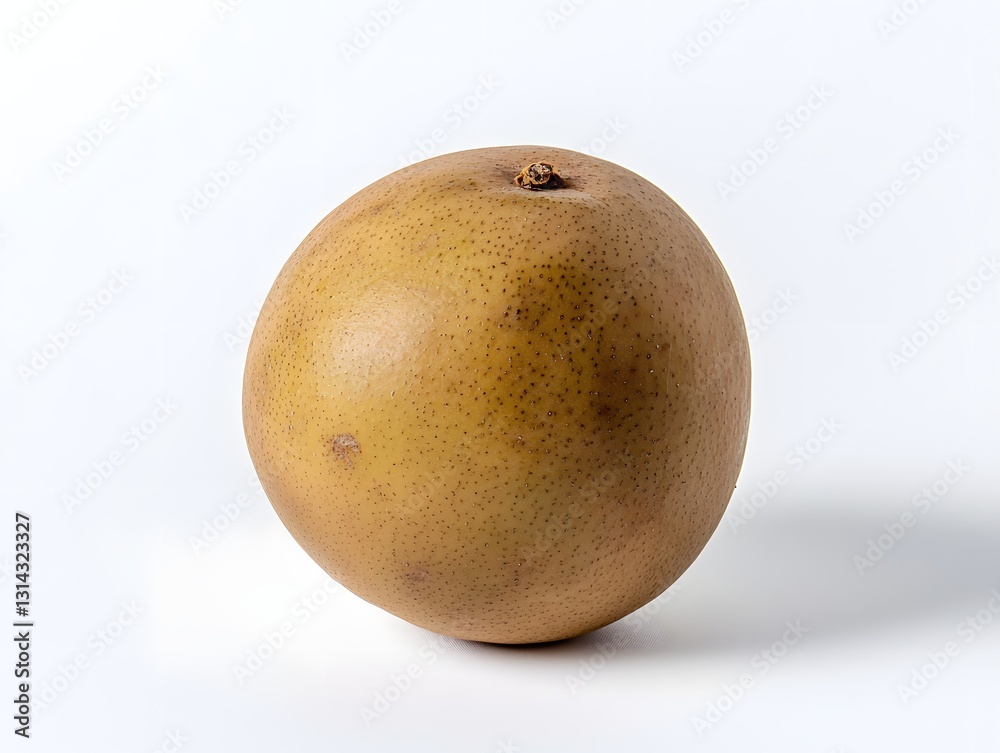 Whole Ripe Mango with Golden Skin Photographed on White Background Whole Ripe Mango with Golden Skin Photographed on White Background