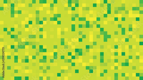 Background Pixel Abstract Yellow and Green