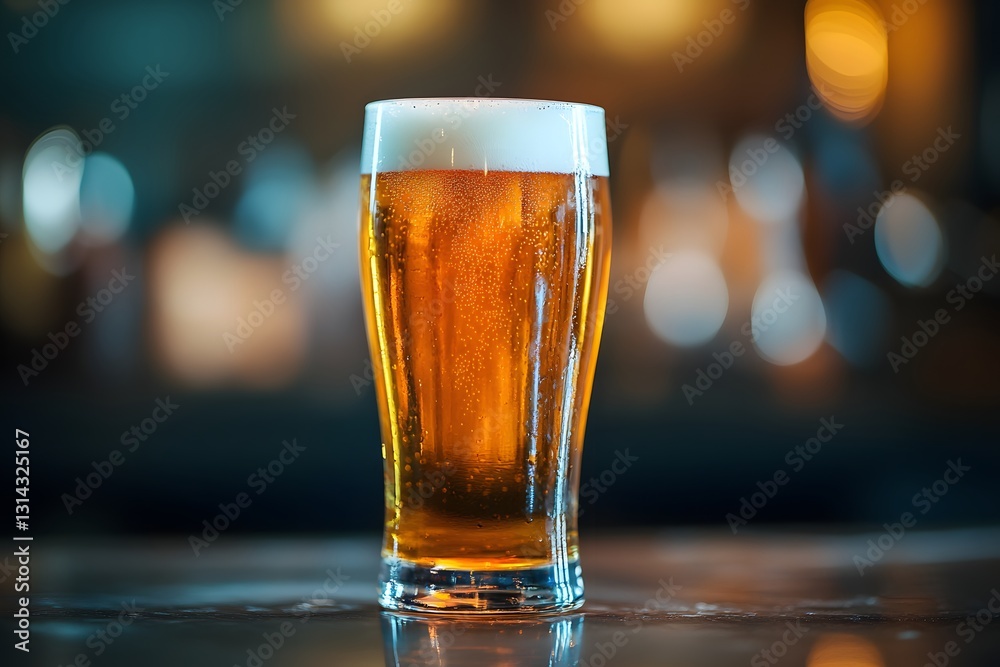 Cold glass of fresh beer