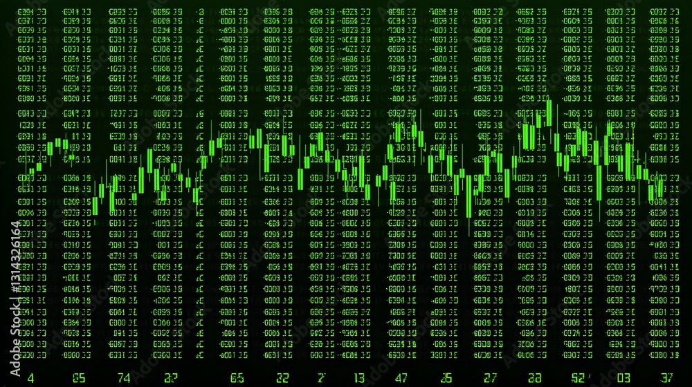 Digital Market Ticker with Moving Trading Prices and Futuristic Financial Charts Digital Market Ticker with Moving Trading Prices and Futuristic Financial Charts