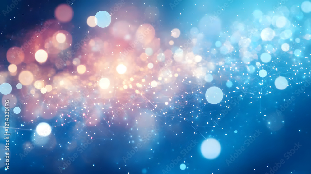 Abstract connected dots on bright blue background. Technology concept Abstract connected dots on bright blue background. Technology concept