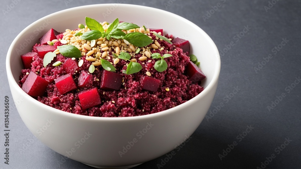 Fresh, Crisp Salad Bowl with Beet and Pine Nut Delights Fresh, Crisp Salad Bowl with Beet and Pine Nut Delights
