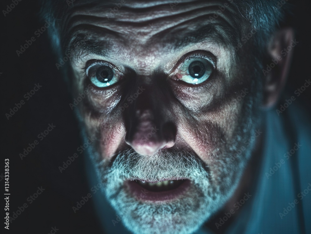 An elderly man with a beard and mustache looking deeply into the camera. He appears intense and possibly concerned. An elderly man with a beard and mustache looking deeply into the camera. He appears intense and possibly concerned.