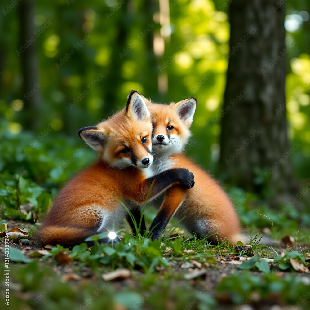 Fototapeta premium red fox cub