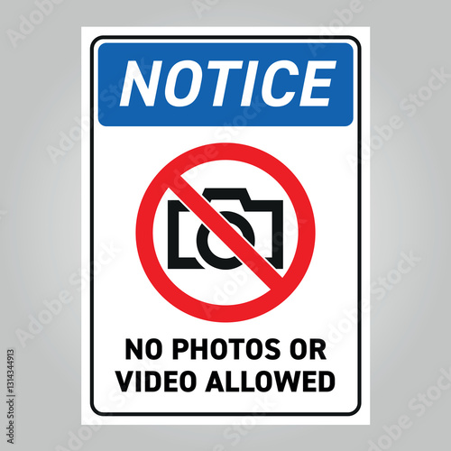 notice no photos or video allowed