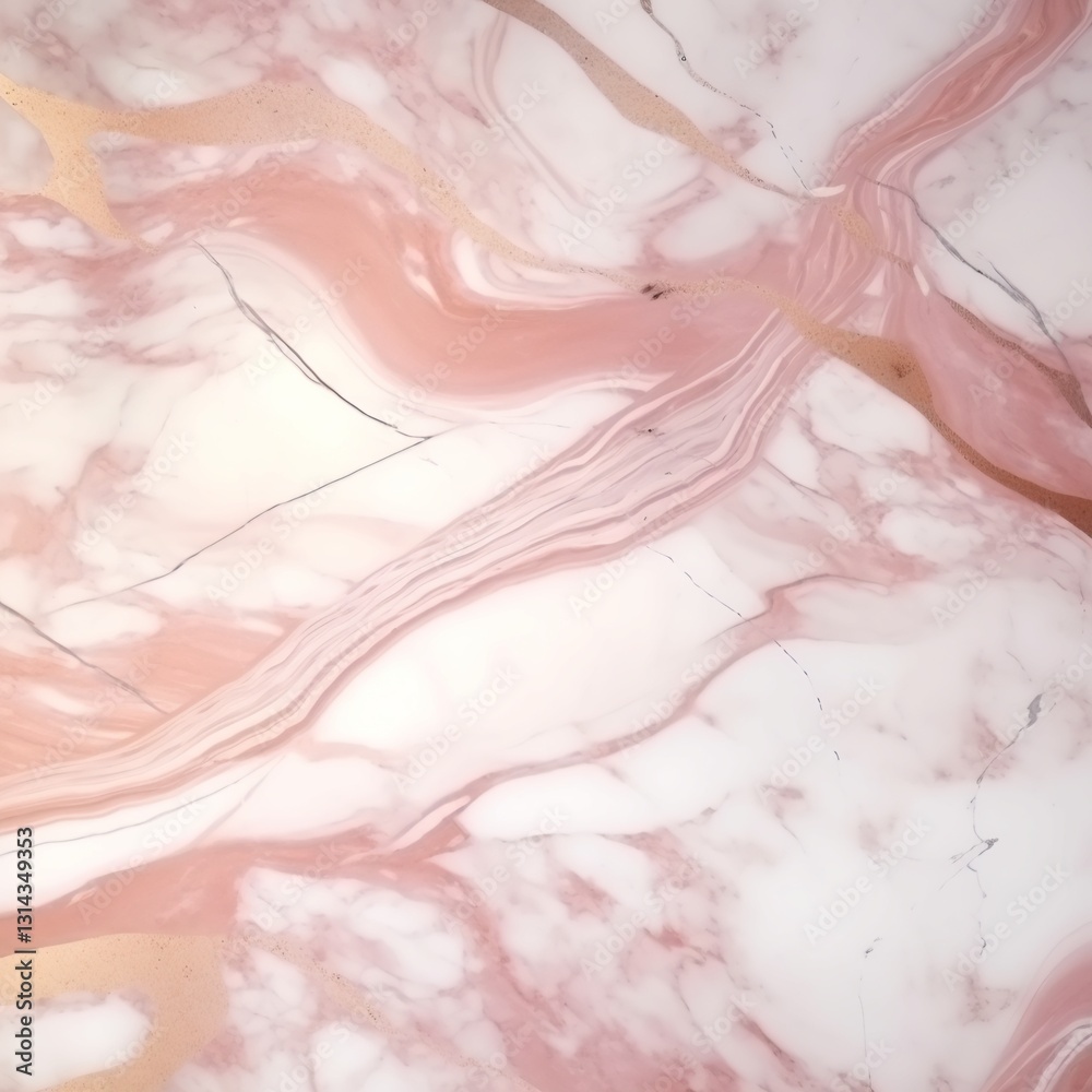 Pink and White Marble Texture with Gold Accents Pink and White Marble Texture with Gold Accents