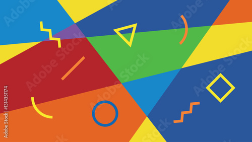 Background Triangles Colored Lines