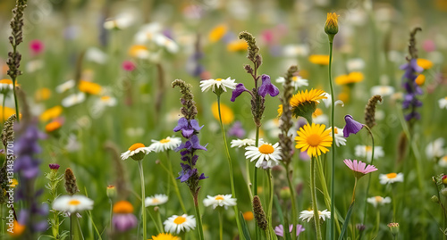 A meadow blooms with wildflowers as floral crowns are carefully crafted for a traditional Swedish Midsommar
