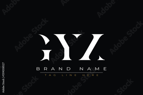 GYX abstract letter logo design. This logo is designed by three abstract letters. photo