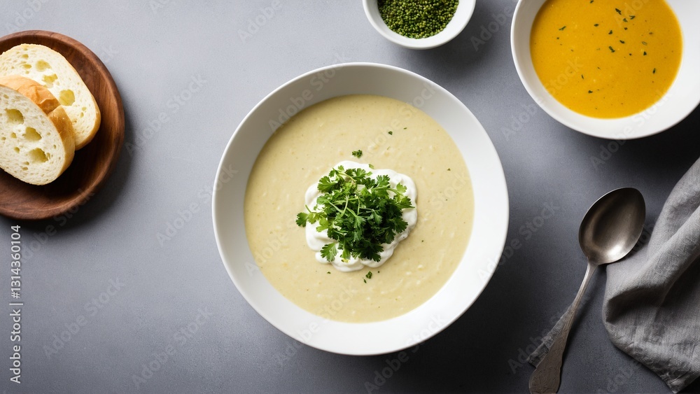 Creamy Soup with Fresh Parsley and Green Peas Creamy Soup with Fresh Parsley and Green Peas