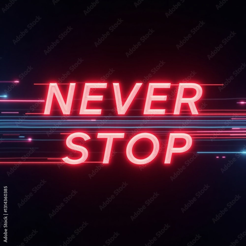 Obraz premium neon effect text