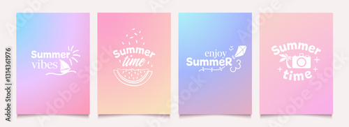set of pink banners