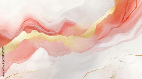 The Harmonious Swirls of Earth and Sky: An Abstract Exploration of Warm Hues and Fluid Forms in a Contemporary Palette
