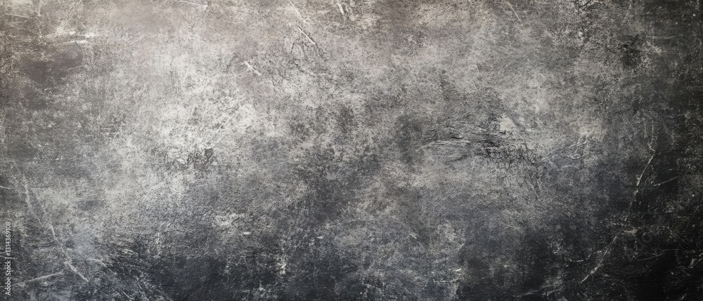 Fototapeta premium Dark grunge texture background with concrete effect, showcasing a distressed, weathered surface for artistic and industrial design projects