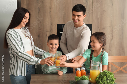 Happy parents with their li...