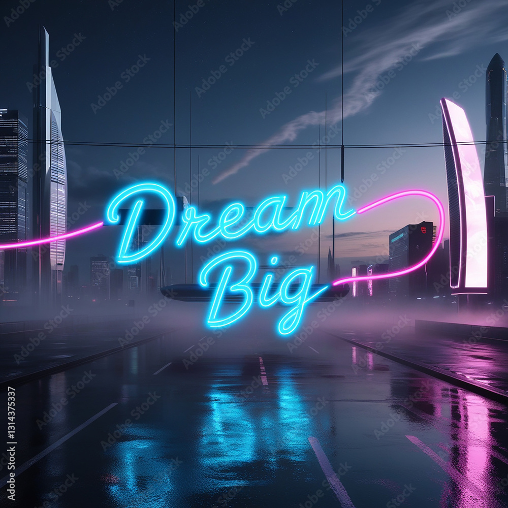 Naklejka premium neon effect text