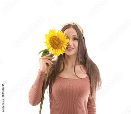 Young happy woman with beau...