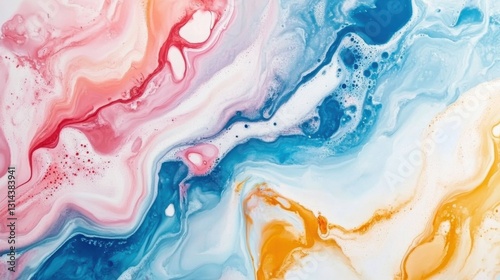 Wallpaper Mural The Harmonious Swirls of Earth and Sky: An Abstract Exploration of Warm Hues and Fluid Forms in a Contemporary Palette Torontodigital.ca