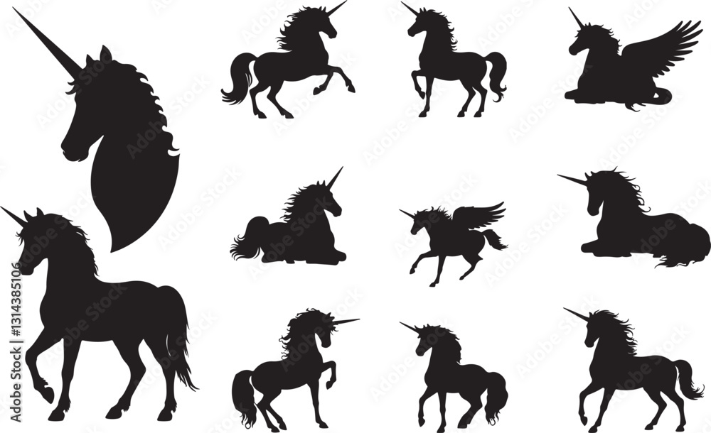 Fototapeta premium Unicorn Silhouette