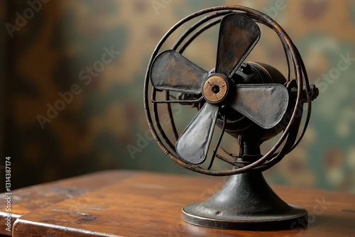 Old fan on the table 