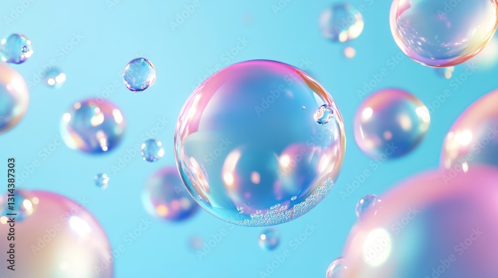 Pastel Bubbles Floating in the Air Pastel Bubbles Floating in the Air