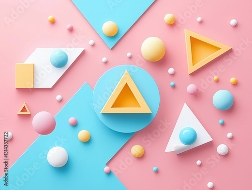 Light and airy geometric shapes for website themes