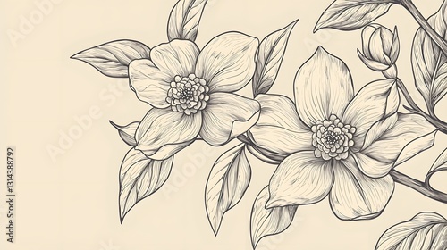 Wallpaper Mural Exquisite Floral Botanical with Ornate Vintage Inspired Design Torontodigital.ca