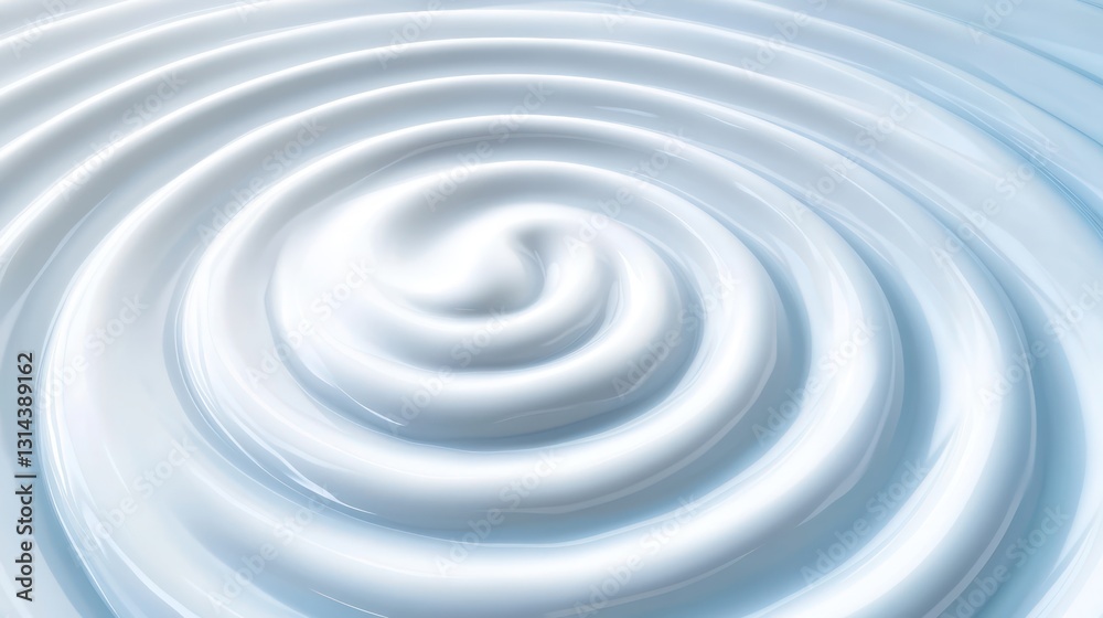 Abstract swirls of smooth, light-blue cream Abstract swirls of smooth, light-blue cream