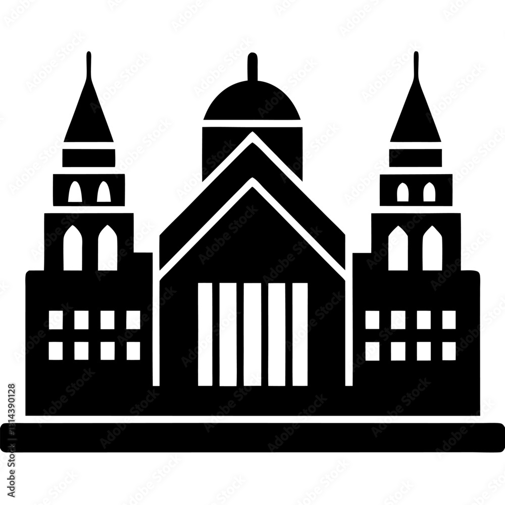 Fototapeta premium Building Icons Set: Perfect for Architecture and Real Estate Projects