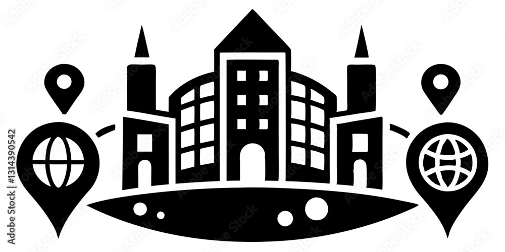 Obraz premium Building Icons Set: Perfect for Architecture and Real Estate Projects