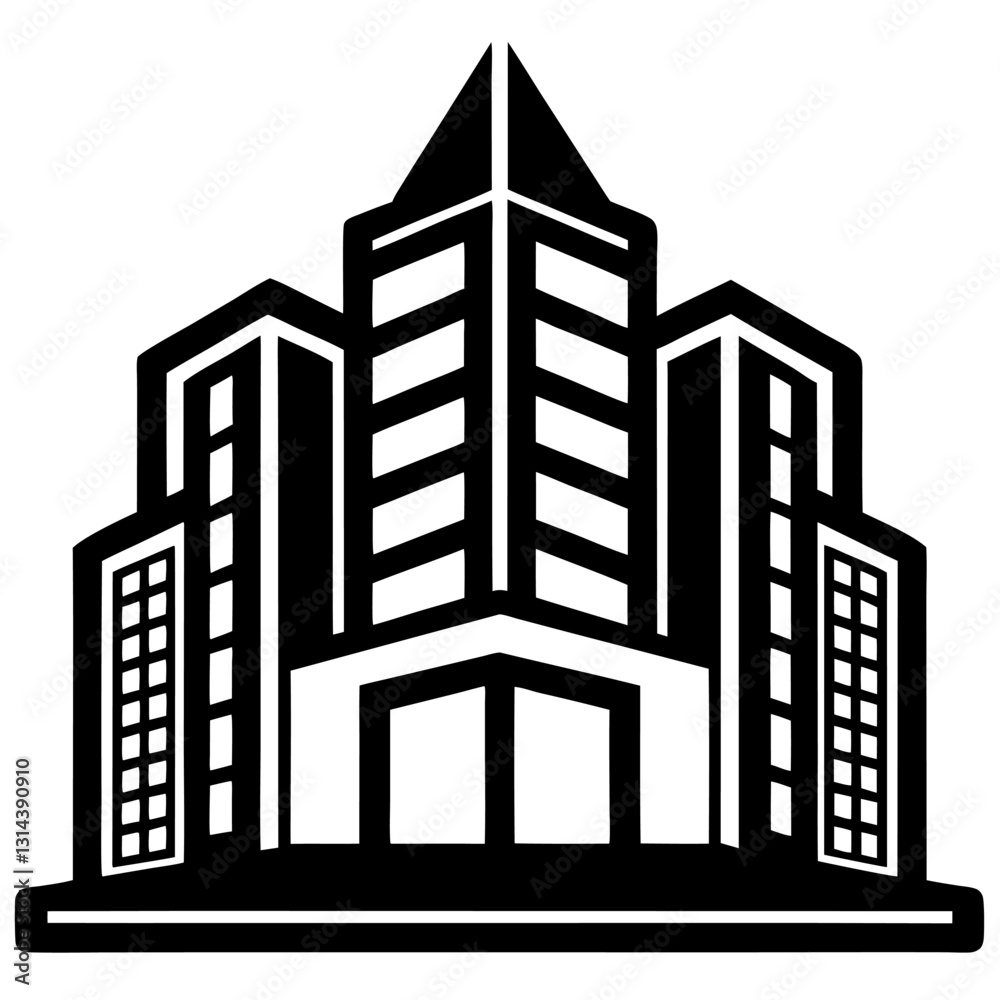 Obraz premium Building Icons Set: Perfect for Architecture and Real Estate Projects