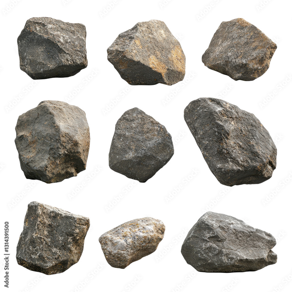 A collection of various rocks showcasing different shapes, textures, and colors. A collection of various rocks showcasing different shapes, textures, and colors.