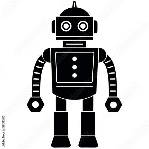 A robot-stands-alone--create-a-picture.
