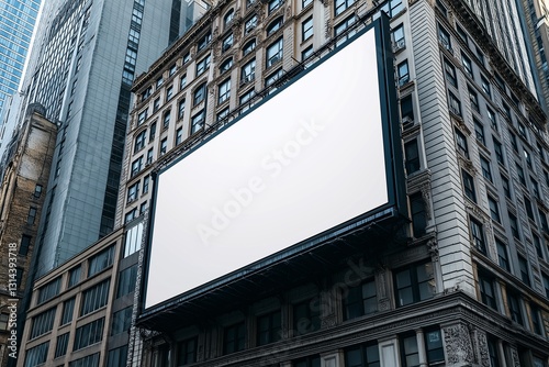 Urban advertising display new york city billboard urban environment street view marketing
